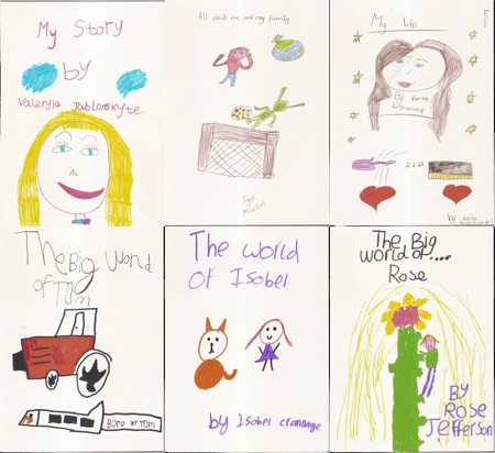 Covers of the children's stories